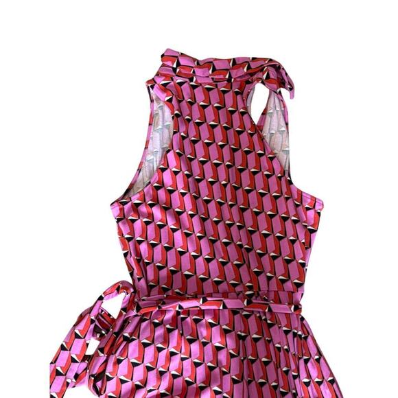 DVF for Target wide leg geo print jumpsuit, mod, retro, groovy, 60s/70s style - Picture 4 of 7